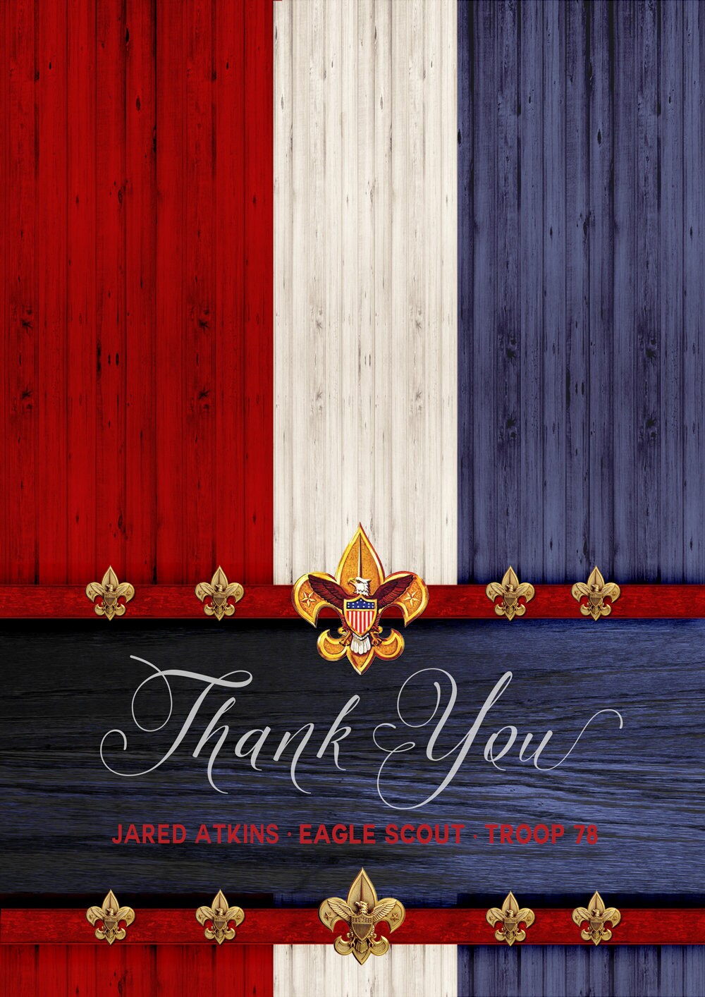 EAGLE SCOUT Thank You Cards / Court of Honor / Digital Flat or - Etsy