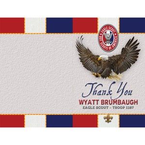 EAGLE SCOUT Thank You Cards / Court of Honor / Digital Flat or Folded ...