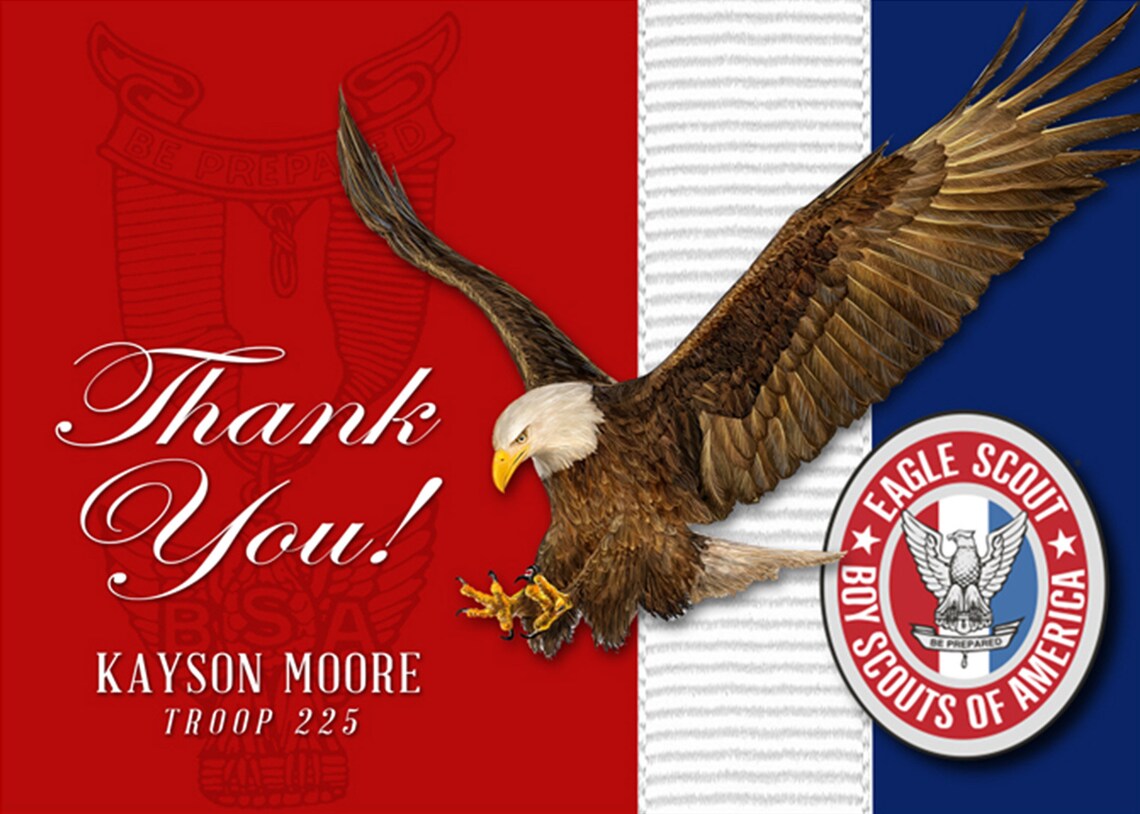 EAGLE SCOUT Thank You Cards / Court of Honor / Digital Flat or - Etsy