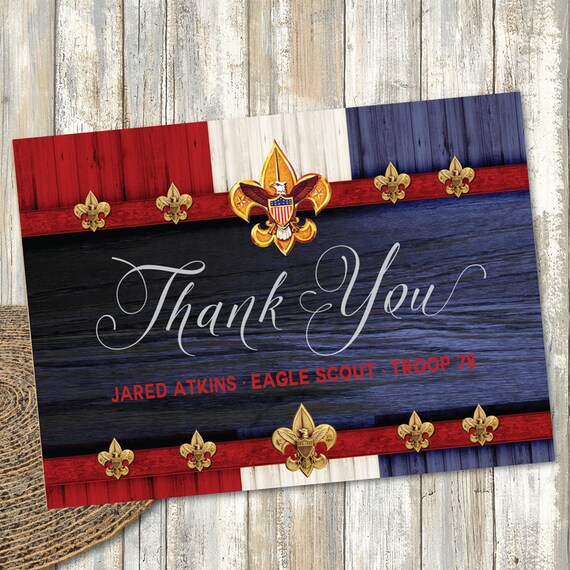 EAGLE SCOUT Thank You Cards / Court of Honor / Digital Flat or - Etsy