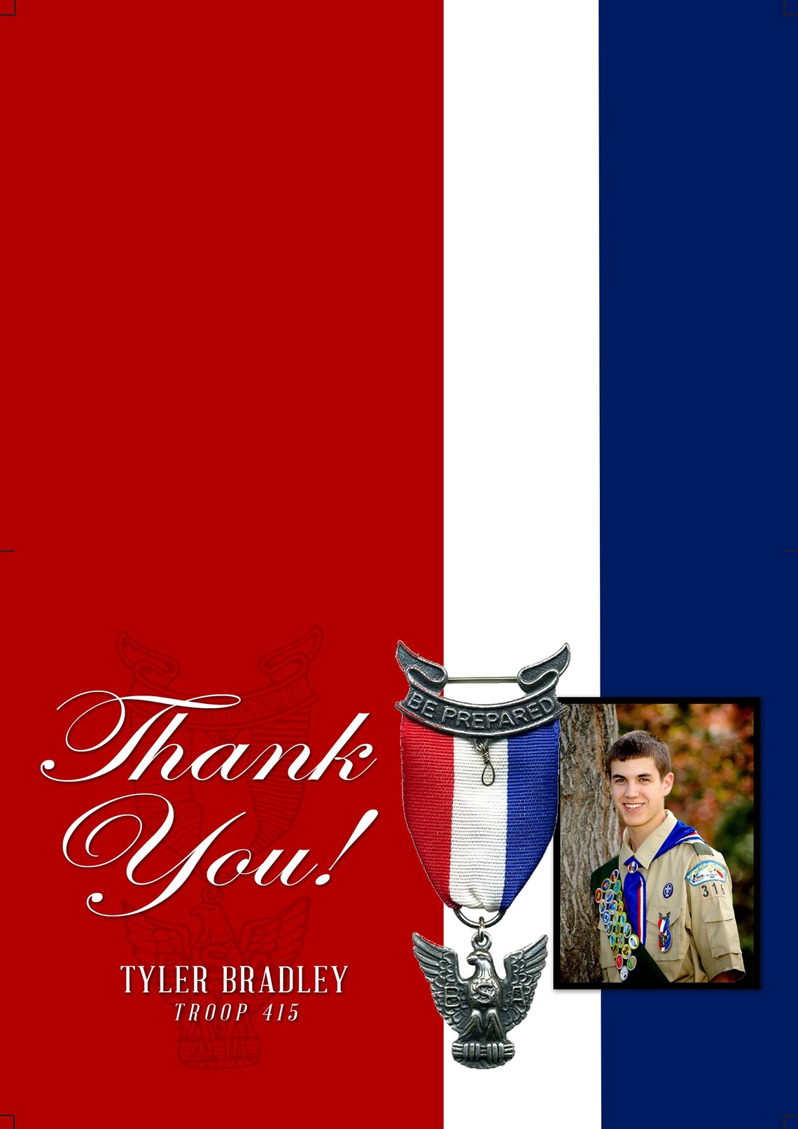 EAGLE SCOUT Thank You Cards / Court of Honor / Digital Flat or - Etsy