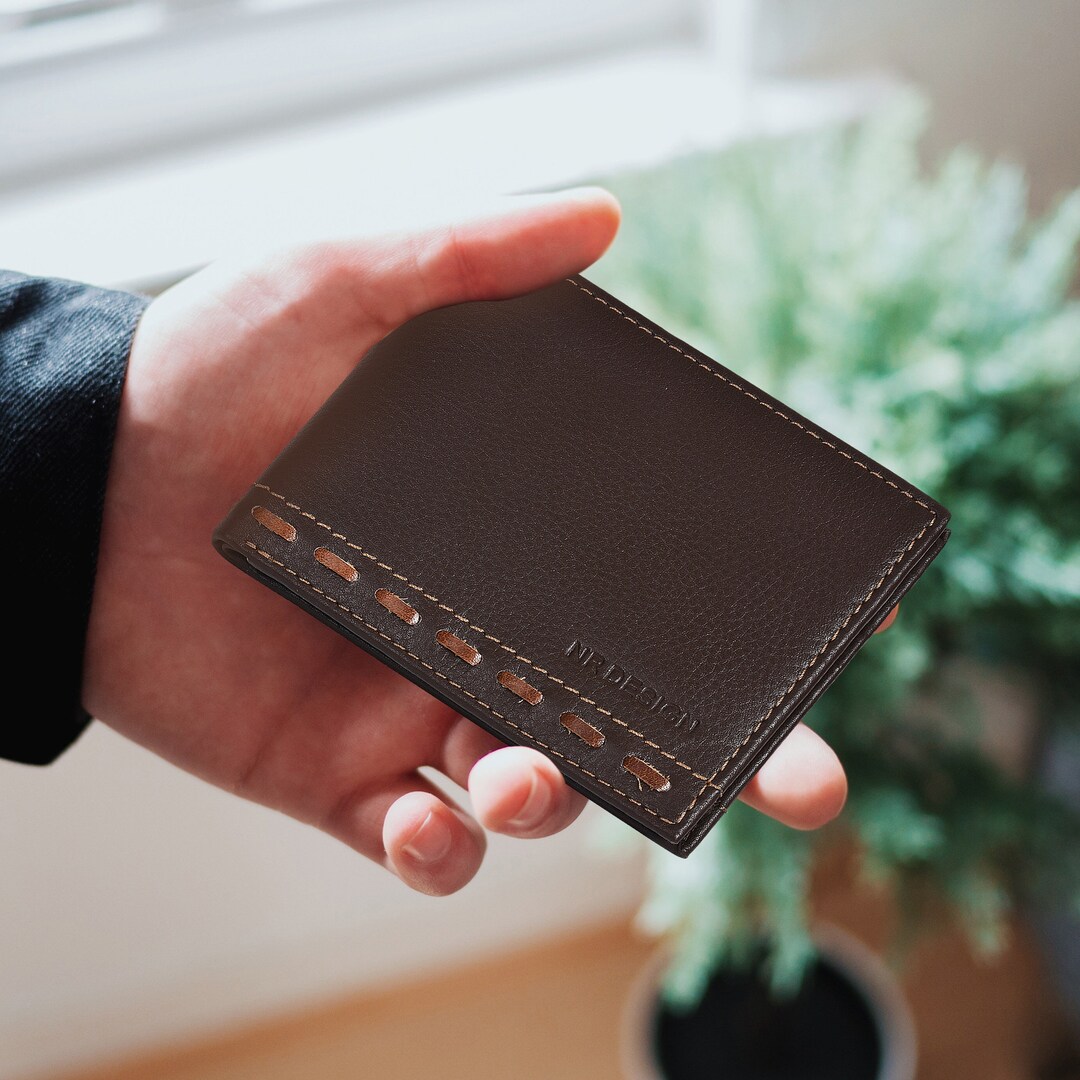 Mens Leather Wallet, Brown Leather Wallet, Men's Wallet, Bifold Men