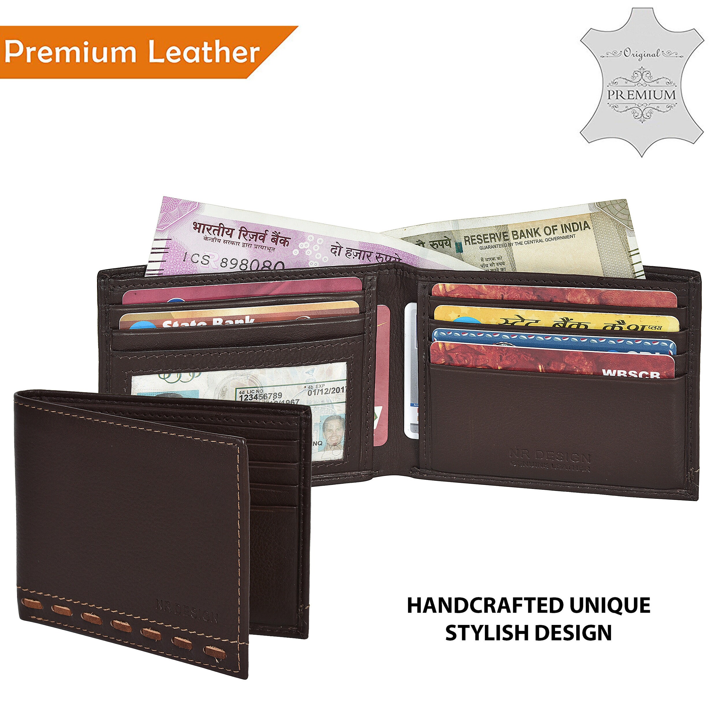 Mens Leather Wallet Brown Leather Wallet Men's Wallet Etsy