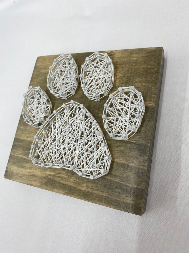 Paw Print String Art Wooden Sign Pet/animal Décor - Etsy