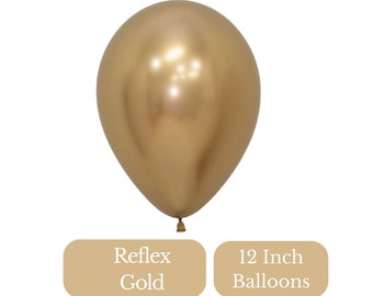 Metallic Gold Balloons, High Quality Latex Gold Balloon Bundle, Baby Shower Balloons, Sempertex Reflex Gold Balloons 5 inch 12 in balloons