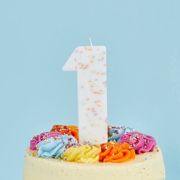 Giant Sprinkle Candle Number 1, 1st Birthday Candle, 1st Birthday Cake Candle, Big 1 candle