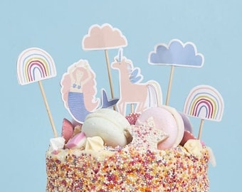 Mermaid Cake Decorations, Unicorn Cake Toppers, Mermaid Cake topper, Mermaid Cake decorations, Unicorn birthday party