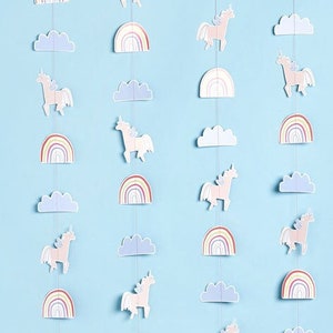 Unicorn Party Decorations, Unicorn Birthday Decorations, Unicorn and Rainbow Birthday Party Decorations, Hanging decorations