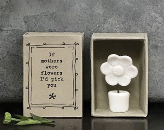 Mother’s Day Gift, Matchbox Porcelain Flower Ornament, Best Mum Gift, Porcelain Flower Keepsake Gift, Mum Birthday Gift, Porcelain Gift