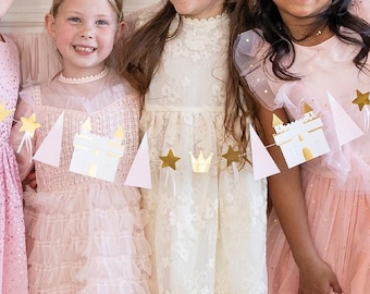 Princess Party Bunting, Princess Party decorations, Princess party banner, Fairy party theme, Princess party supplies, Girls princess party