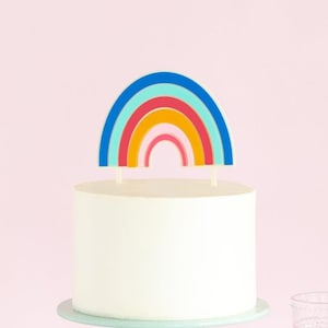 Colourful Rainbow Cake Topper, Bright colourful cake topper, rainbow cake decoration, rainbow party, rainbow cake, acrylic cake topper