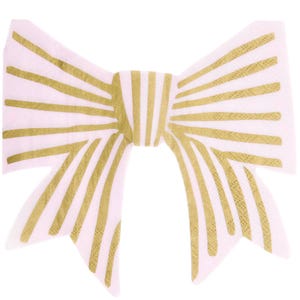 Pink Bow Shaped Party Napkins x 20, Hen Party Bow Theme Napkins, Pink Bow Birthday Party, Princess party, ballerina party, valentines