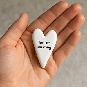 Mini Porcelain You are Amazing token gift, East of India mini heart gift, Teacher gift, small gift, thoughtful meaningful present