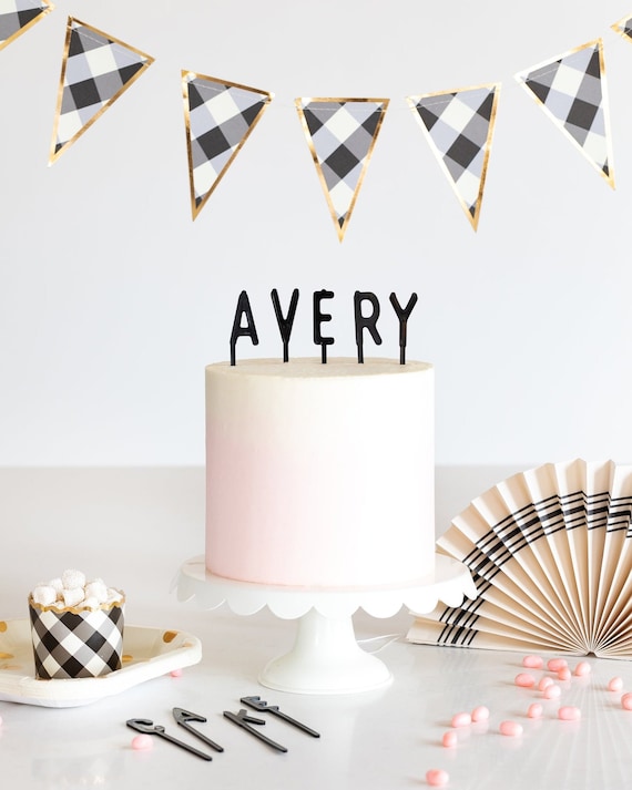 Cake by Courtney Letterboard Cake Toppers - Black