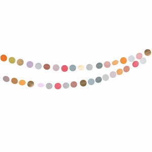 Colourful Glitter Circles Sewn Garland - 2 Metres, Birthday Party Bunting, Colourful Party Decorations, Circle Bunting, Room bunting