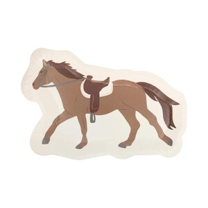 Howdy Cowboy Horse Paper Plates x 8, My Minds Eye Horse Party Cowboy Table Decorations, Last Rodeo, Cowboy party supplies