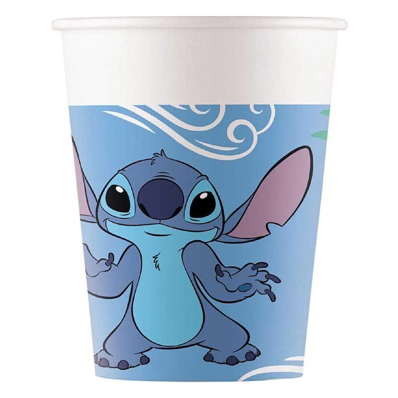 Stitch Party Cups x 8 - Stitch Party Supplies Disposable Cups Stitch Party Cups x 8