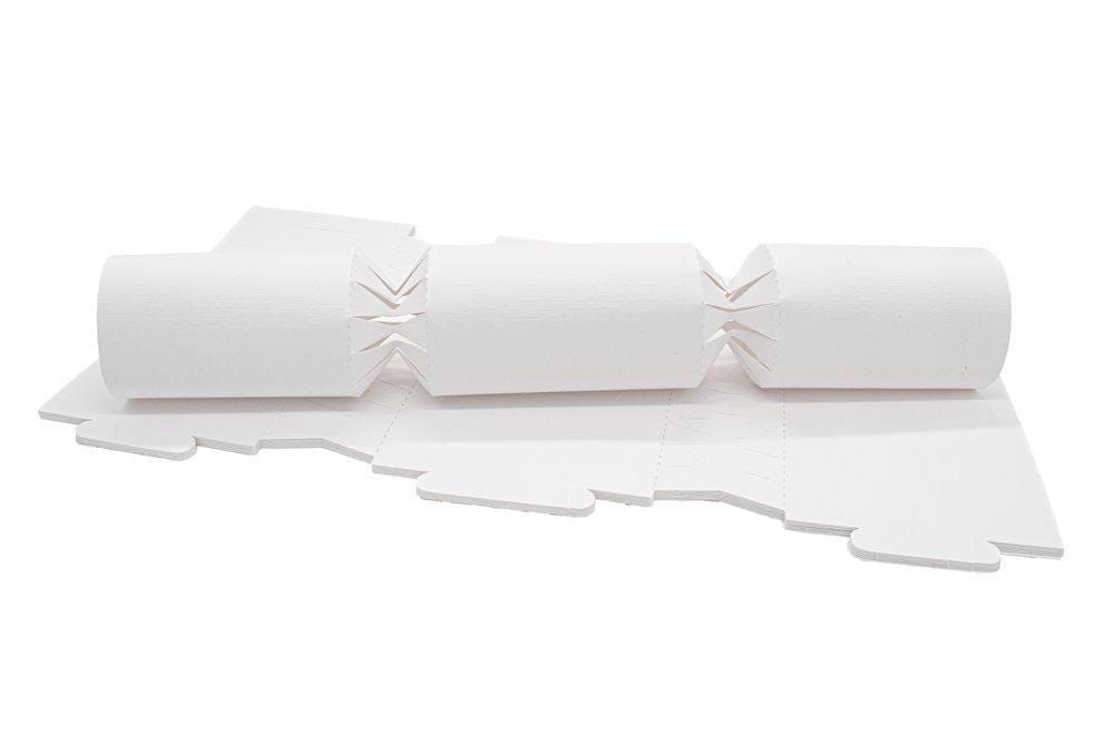 DIY kerstcrackersset - 12 witte bordjes, knutselactiviteit kerst voor kinderen, milieuvriendelijke gerecyclede bruiloftcrackers, linnencrackers