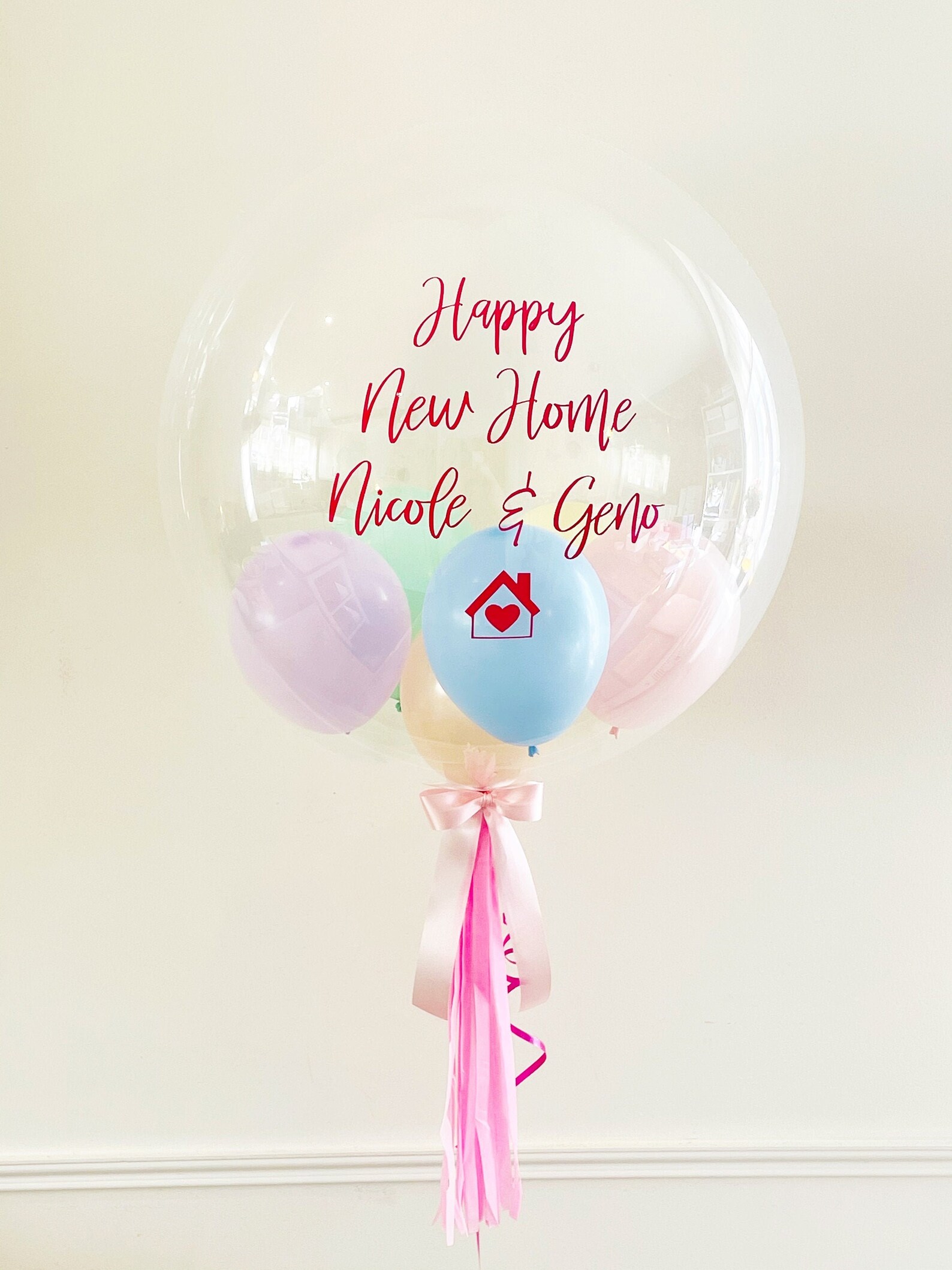New Home Housewarming Gift Personalised Balloon in a box Etsy