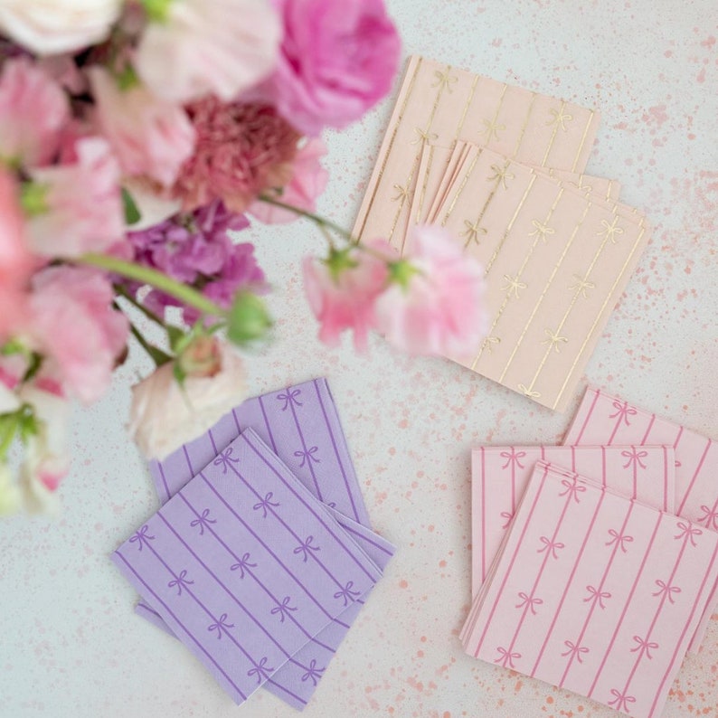 Bonjour Fête Signature Bow Napkins