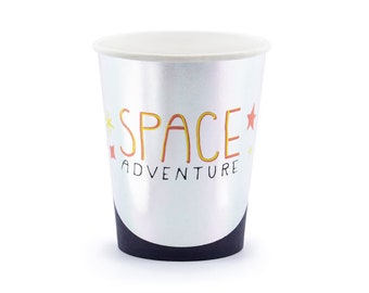 Space Party Cups x 6, Space Party Tableware set of cups, Space theme birthday party