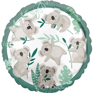 Koala Foil Balloon (18 inch), Kids Koala theme birthday party balloon, Koala Birthday Decorations, Animal Party decorations