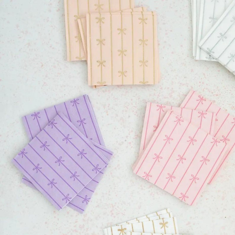 Bonjour Fête Signature Bow Napkins - Thumbnail 2