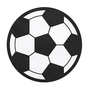 Voetbalfeestservetten x 20, voetbalverjaardagsfeestje, servetten voetbalthema, servetten voetbalvorm, servies voetbalfeest