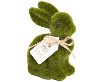 Easter Grass Bunny 6", Easter Bunny Decorations, Easter Decorations, Easter Table Decor, Easter Bunny, Easter Home Decor, Grass theme bunny