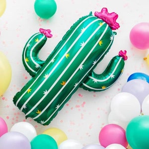 Palloncino in lamina a forma di cactus, accessorio per feste a forma di cactus gigante, palloncino Jumbo Fiesta, decorazioni per feste messicane, addio al nubilato a Scottsdale