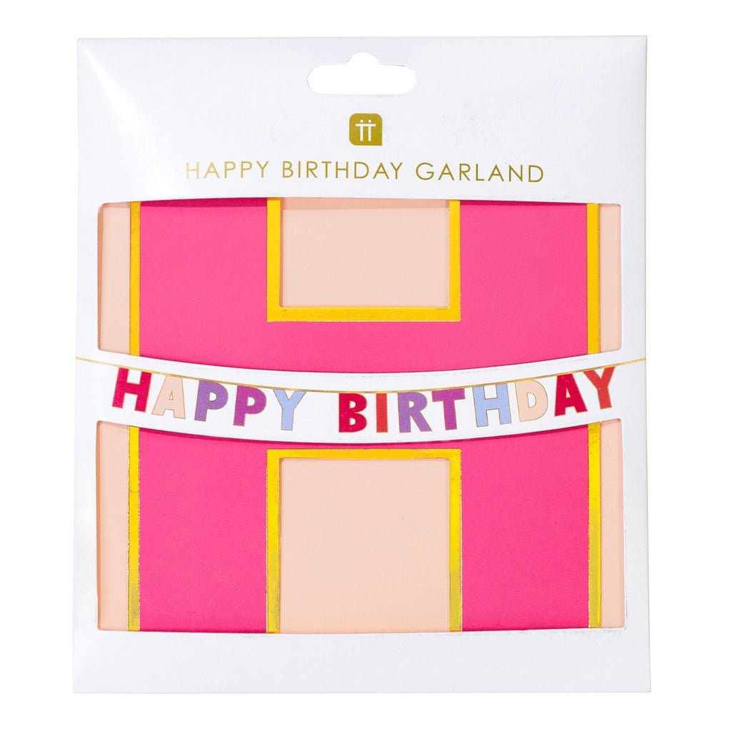 Striscione Di Buon Compleanno Rosa Per Ragazze E Donne – Ghirlanda Di Carta Con Bandierine, Lunghezza 3m, Ideale Per Decorazioni Festa E Foto - 5