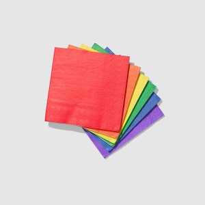 Rainbow Party Napkins x 25, Coterie Party Colourful Party Napkins, Rainbow cocktail napkins, Colourful Party Supplies, Colourful Party