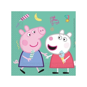 Peppa Pig Party Paper Napkins x 20, Peppa Pig Party Supplies, Peppa Pig party napkins, Peppa Pig theme party tableware