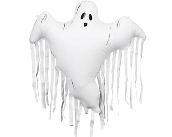 Folieballon in de vorm van een spook met kwastjes - 94 cm wit spook met zwierige kwastjes - Feestdecoratie - Halloween feestdecoraties, spookhuis, achtergrond
