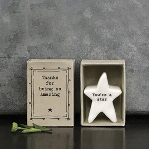 East of India Matchbox Star - Thanks for being amazing, Thank you gift, token gift, teacher thank you gift, teaching assistant gift