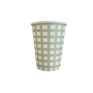 Light Green Gingham Party Cups x 12, Josi James Party Cups, Farm Party Cups, Golf theme Party Supplies, baby shower tableware