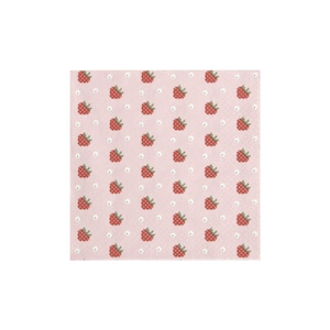 Pink Strawberry Paper Party Napkins x 20, Strawberry theme party tableware, Berry 1st birthday, Berry First Party supplies