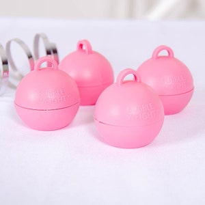 Pink Bubble Balloon Weights - Pale Pink x 4, Pink Birthday Party, Light Pink Balloon Weights