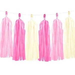 Pink Paper Tassel Garland