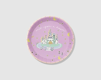 Princess Party Plates  - Small x 10, Fairy Party Plates, Princess Birthday Party Tableware, fairytale party theme plates my minds eye