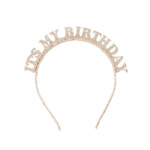 It's My Birthday Gold Headband, Happy Birthday Headband, Birthday Decorations, Birthday Supplies, Birthday Dressing up, Birthday Props