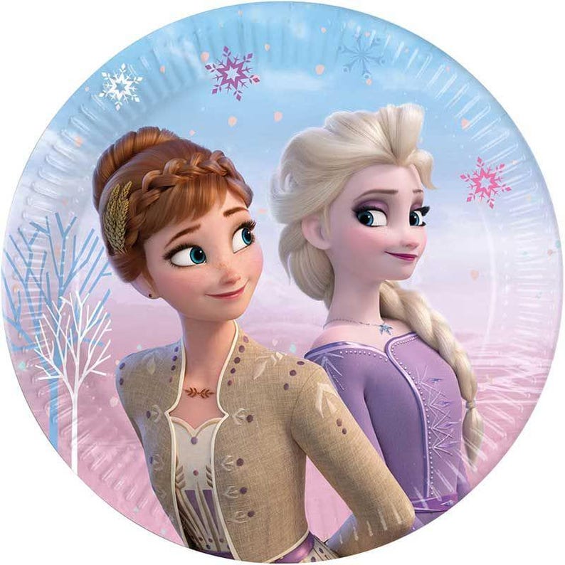 Disney Frozen Party Paper Plates x 8 - Frozen Party Supplies party plates Disney Frozen Party Paper Plates x 8 (20cm)