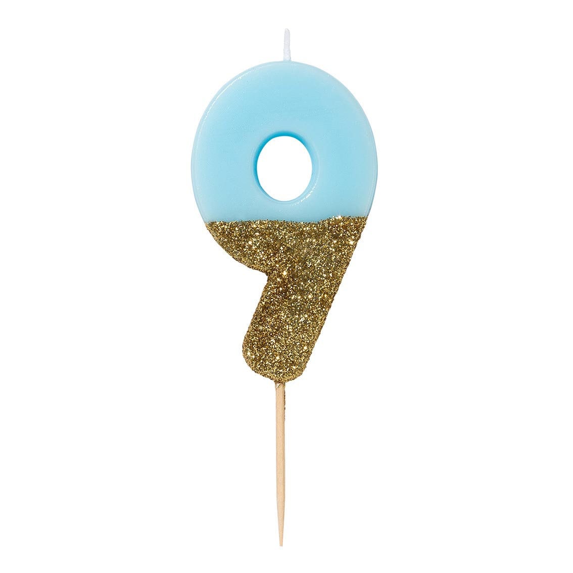 KINBOM 7cm Numeri Candele Grandi, Forma di Diamante 3D con Glitter Candele per Torta di Compleanno Decorazioni per Torte per Matrimonio Anniversario Festa di Laurea Bambini e Adulti Numero 5 (Oro