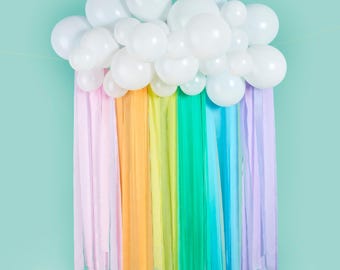Pastel Balloon Arch, Cloud Balloon Garland Decorations, 1st birthday party decorations