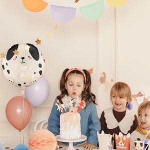 Beige Dog Happy Birthday Foil Balloon - Puppy Party Supplies Foil Balloon Beige Dog Happy Birthday Foil Balloon