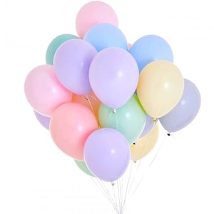 Pastel Colours Balloon Bundle, 100 Pastel Colors Latex Balloons, Pastel Party Balloons, Birthday Balloons Set