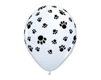 Pawprint Balloons - Animal Balloon Bundle, Dog Party, Cat Party, Puppy Party, Birthday Balloons, Party Balloon, Woodland Animals, Paw Prints