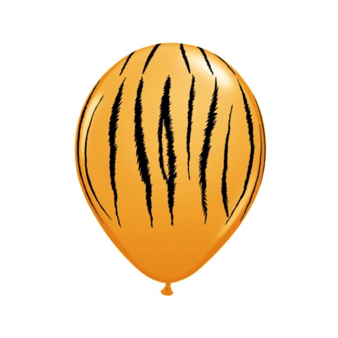 Safari Tier Print Folienballons 18 Zoll, 5 Stück - Tiger, Zebra, Giraffe, Leopard, Python Für Dschungel-Party