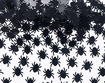 Halloween Black Spider Foil Confetti (15g), Halloween Party Table Scatter Confetti, Halloween Party Decorations
