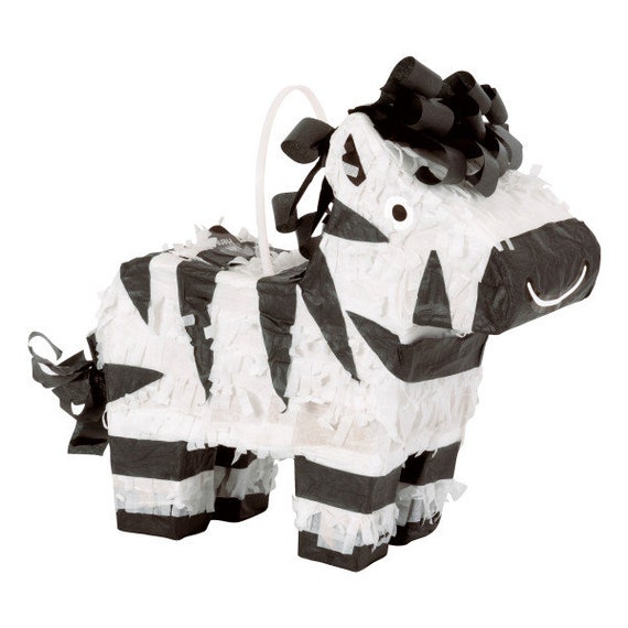 Mini Zebra Party Piñata, Pinata zebra, Pinata festa Safari, tema